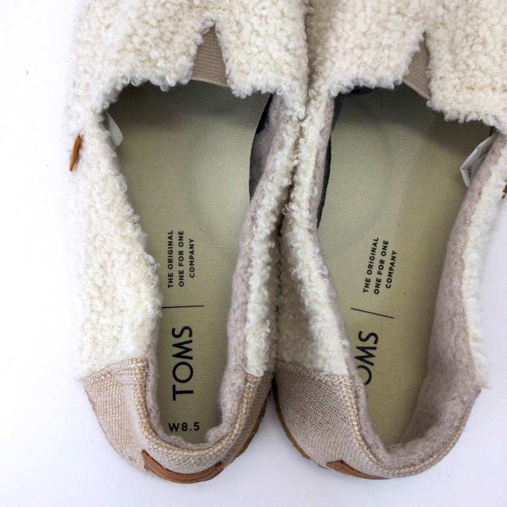 Toms Alpargata Sherpa Slip-On Shoes womens size 8.5 - Picture 4 of 6